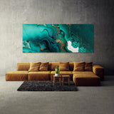 Marble Modern Luxury Teal 76 Wall Art