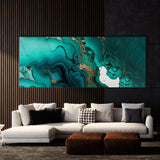 Marble Modern Luxury Teal 76 Wall Art
