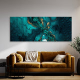 Marble Modern Luxury Teal 83 Wall Art