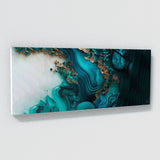 Marble Modern Luxury Teal 84 Wall Art