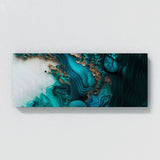 Marble Modern Luxury Teal 84 Wall Art