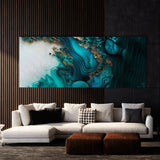 Marble Modern Luxury Teal 84 Wall Art