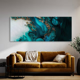 Marble Modern Luxury Teal 84 Wall Art