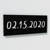 Anniversary Date Black Wall Art