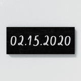 Anniversary Date Black Wall Art