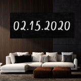 Anniversary Date Black Wall Art