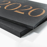 Anniversary Date Black Wood Wall Art