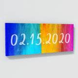 Anniversary Date Colorful Wall Art