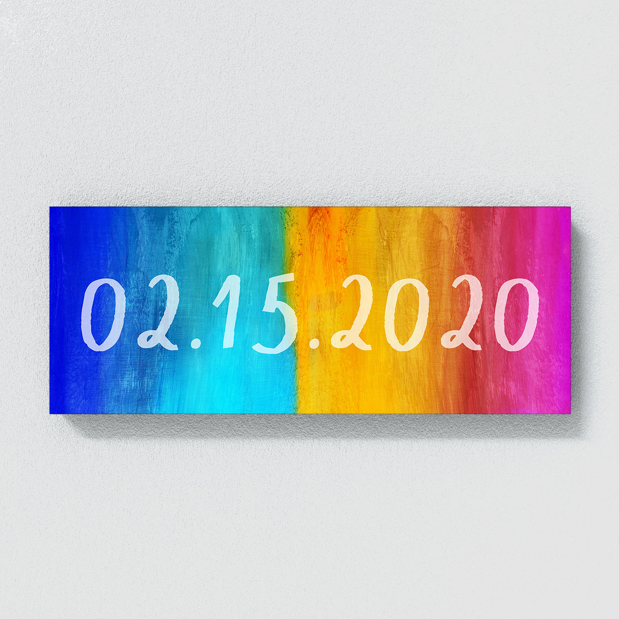 Anniversary Date Colorful Wall Art