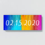 Anniversary Date Colorful Wall Art