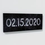 Anniversary Date Concrete Black Wall Art