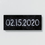 Anniversary Date Concrete Black Wall Art