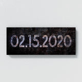 Anniversary Date Concrete Rust Wall Art