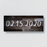 Anniversary Date Darker Wooden Wall Art