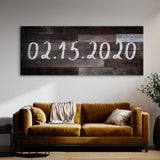 Anniversary Date Darker Wooden Wall Art