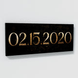 Anniversary Date Gold Wall Art