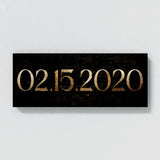 Anniversary Date Gold Wall Art