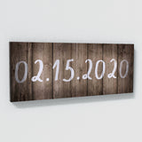 Anniversary Date Grey Wooden Wall Art