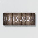 Anniversary Date Grey Wooden Wall Art