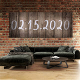 Anniversary Date Grey Wooden Wall Art