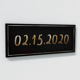 Anniversary Date Luxury Gold Wall Art