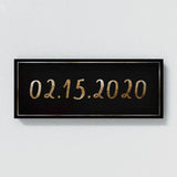 Anniversary Date Luxury Gold Wall Art