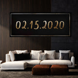 Anniversary Date Luxury Gold Wall Art