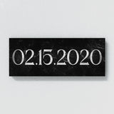 Anniversary Date Marble Black Wall Art