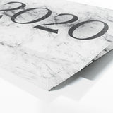 Anniversary Date Marble White Wall Art