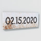 Anniversary Date Metal Rust White Wall Art