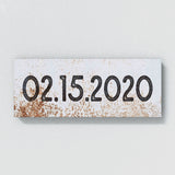 Anniversary Date Metal Rust White Wall Art