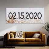 Anniversary Date Metal Rust White Wall Art