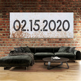 Anniversary Date Metal Rust White Wall Art