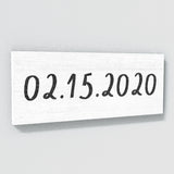 Anniversary Date White Wall Art