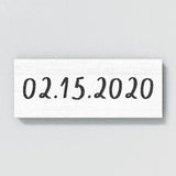 Anniversary Date White Wall Art