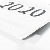Anniversary Date White Wall Art