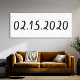 Anniversary Date White Wall Art