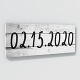 Anniversary Date White Wooden Wall Art