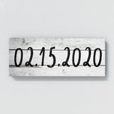 Anniversary Date White Wooden Wall Art