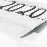 Anniversary Date White Wooden Wall Art