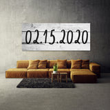 Anniversary Date White Wooden Wall Art