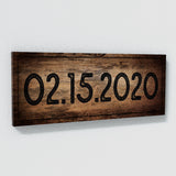 Anniversary Date Wooden Black Wall Art
