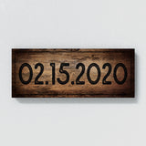 Anniversary Date Wooden Black Wall Art