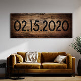 Anniversary Date Wooden Black Wall Art