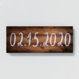 Anniversary Date Wooden Plank Wall Art