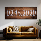 Anniversary Date Wooden Plank Wall Art