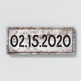 Anniversary Date Wooden White Wall Art
