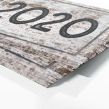 Anniversary Date Wooden White Wall Art