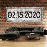 Anniversary Date Wooden White Wall Art