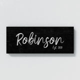 Family Name Black Wall Art